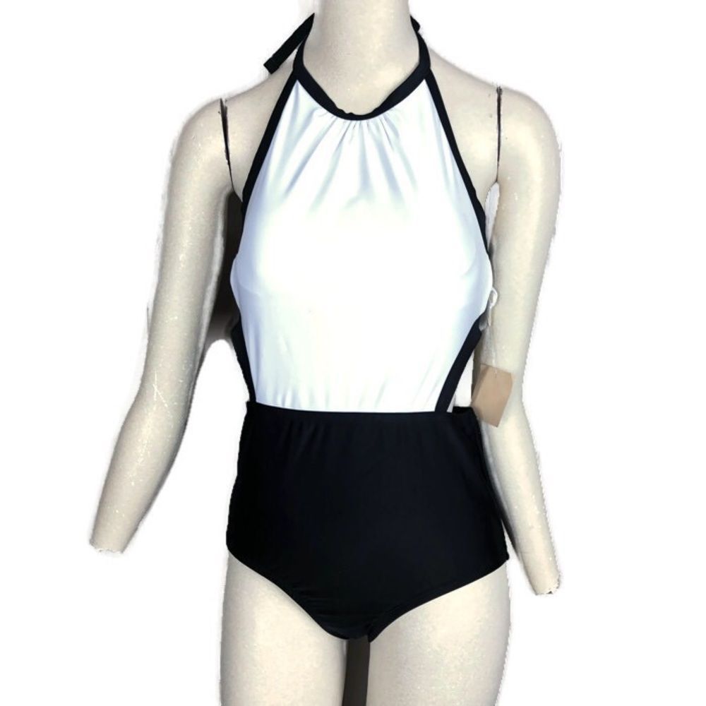 NEW Marina West Black And White Swimsuit Size M
